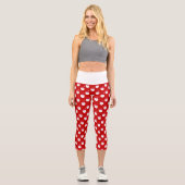 Niedlicher Weihnachtsmann Oberweihnachtsmuster Hoc Capri Leggings (Vorderseite)