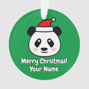 Niedlicher Weihnachtsmann Panda Weihnachtsschmuck Ornament