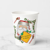 Niedlicher Weihnachtsmann Pappbecher (Rückseite)