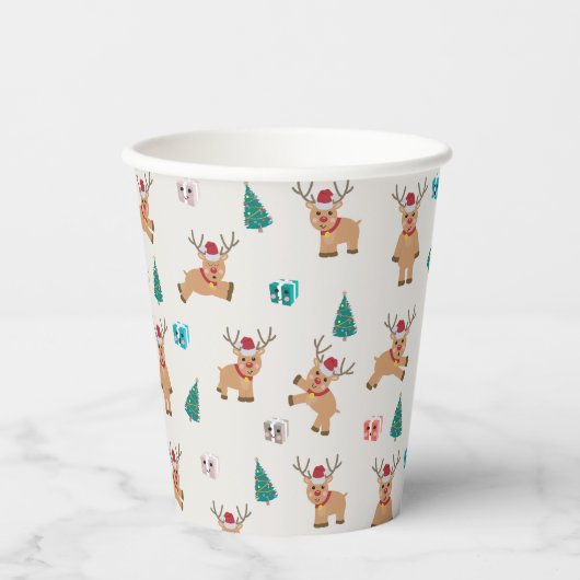 Niedlicher Weihnachtsmann Pappbecher (Vorderseite)