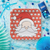 Niedlicher Weihnachtsmann Pappteller (Party)