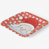 Niedlicher Weihnachtsmann Pappteller (Gewinkelt)