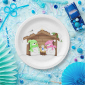 Niedlicher Weihnachtsmann Pappteller (Party)