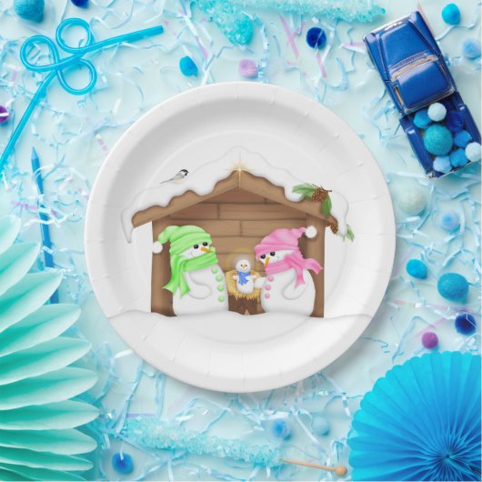 Niedlicher Weihnachtsmann Pappteller (Party)