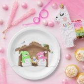 Niedlicher Weihnachtsmann Pappteller (Party)