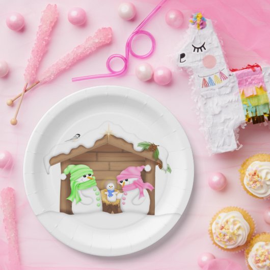 Niedlicher Weihnachtsmann Pappteller (Party)