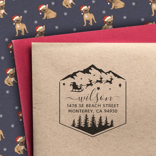 Niedlicher Weihnachtsmann Permastempel