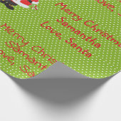 Niedlicher Weihnachtsmann Personalisiert frohe Wei Geschenkpapier (Ecke)