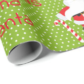 Niedlicher Weihnachtsmann Personalisiert frohe Wei Geschenkpapier (Rolleneckpunkt)