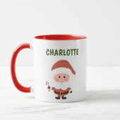 Niedlicher Weihnachtsmann Personalisiert Frohe Wei Tasse (Links)