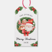 Niedlicher Weihnachtsmann Personalisiert Gefallen Geschenkanhänger (Vorderseite)