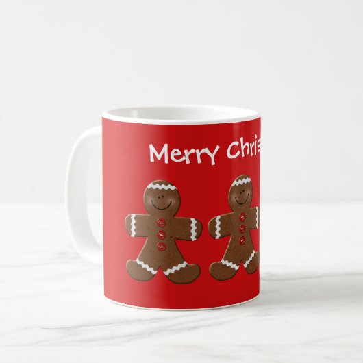 Niedlicher Weihnachtsmann Personalisiert Kaffeetasse (Vorderseite Links)