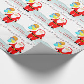 Niedlicher Weihnachtsmann Personalisierte Geschenk Geschenkpapier (Ecke)
