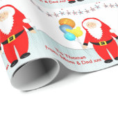 Niedlicher Weihnachtsmann Personalisierte Geschenk Geschenkpapier (Rolleneckpunkt)