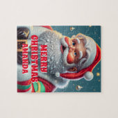 Niedlicher Weihnachtsmann Personalisierte Kinder Puzzle (Horizontal)