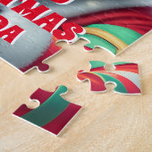 Niedlicher Weihnachtsmann Personalisierte Kinder Puzzle (Seite)