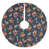 Niedlicher Weihnachtsmann Polyester Weihnachtsbaumdecke (Vorderseite)