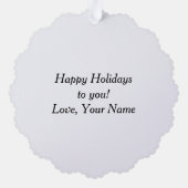 Niedlicher Weihnachtsmann-Roller-Skate Weihnachten Ornament Karte (Rückseite)