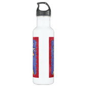 Niedlicher Weihnachtsmann, Romantischer Kuss und M Trinkflasche (Rückseite)