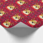 Niedlicher Weihnachtsmann Rot Geschenkpapier (Ecke)