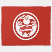 Niedlicher Weihnachtsmann Rot und Weiß Weihnachten Fleecedecke (Vorderseite (Horizontal))