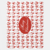 Niedlicher Weihnachtsmann Rot und Weiß Weihnachten Fleecedecke (Vorderseite)