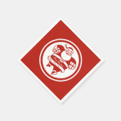 Niedlicher Weihnachtsmann Rot und Weiß Weihnachten Serviette (Ecke)