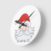 Niedlicher Weihnachtsmann Runde Wanduhr (Winkel)
