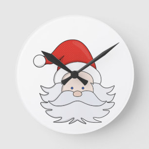 Niedlicher Weihnachtsmann Runde Wanduhr