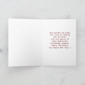 Niedlicher Weihnachtsmann, Schlitten, Geschenke Feiertagskarte (Innenseite)