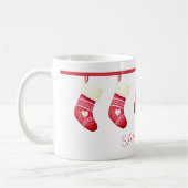 Niedlicher Weihnachtsmann Strumpf Name Tasse (Links)
