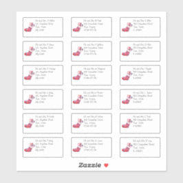 Niedlicher Weihnachtsmann Strumpf Name und Anschri Aufkleber