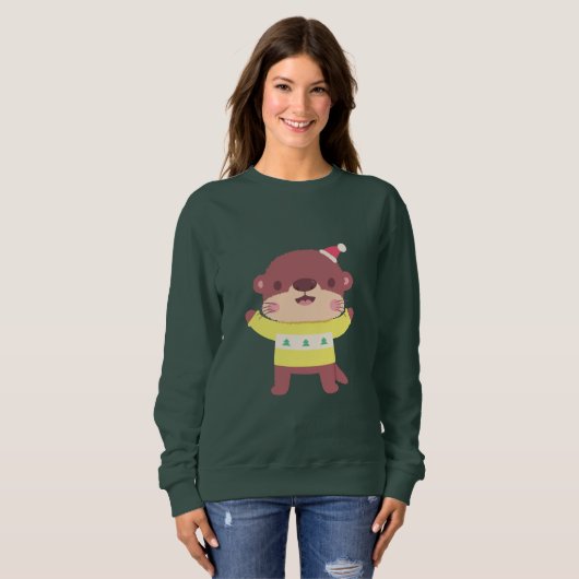Niedlicher Weihnachtsmann Sweatshirt (Vorne ganz)