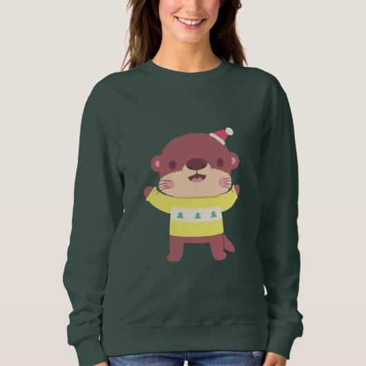 Niedlicher Weihnachtsmann Sweatshirt (Vorderseite)