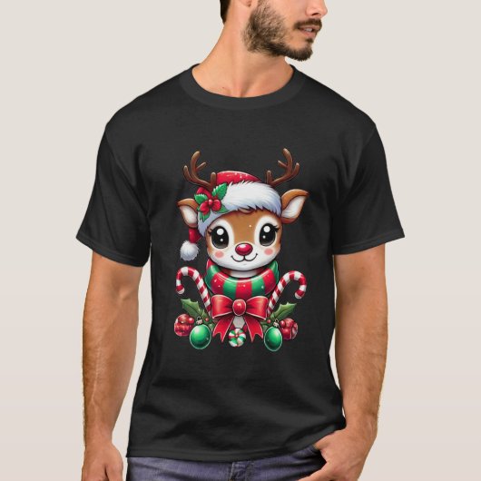 Niedlicher Weihnachtsmann-T - Shirt (Vorderseite)