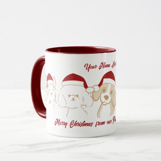Niedlicher Weihnachtsmann Tasse (Vorderseite Links)