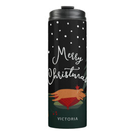 Niedlicher Weihnachtsmann Thermosbecher