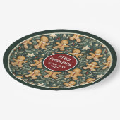 Niedlicher Weihnachtsmann tief grüne Teller (Schrägansicht)