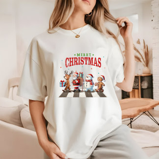 Niedlicher Weihnachtsmann Tri-Blend Shirt