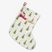 Niedlicher Weihnachtsmann und Flugzeug, Erste Weih Großer Weihnachtsstrumpf (Vorderansicht (hängend))