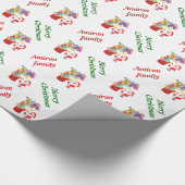 Niedlicher Weihnachtsmann und Geschenkboxen Weihna Geschenkpapier (Ecke)