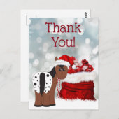 Niedlicher Weihnachtsmann und Geschenke Urlaub Dan Postkarte (Vorne/Hinten)