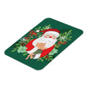 Niedlicher Weihnachtsmann und Katze Magnet (Linke Seite)