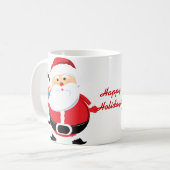 Niedlicher Weihnachtsmann und Pinguin Kaffeetasse (Vorderseite Links)
