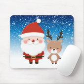 Niedlicher Weihnachtsmann und Reindeer Mousepad (Mit Mouse)