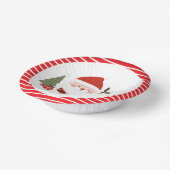 Niedlicher Weihnachtsmann und Reindeer Pappteller (Gewinkelt)