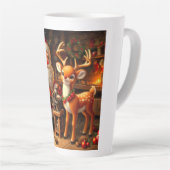 Niedlicher Weihnachtsmann und Rentier Milchtasse (Rechte Ecke)