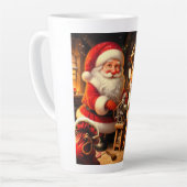 Niedlicher Weihnachtsmann und Rentier Milchtasse (Linke Ecke)