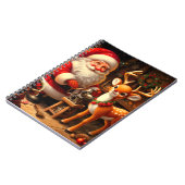 Niedlicher Weihnachtsmann und Rentier Notizblock (Linke Seite)