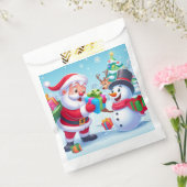 Niedlicher Weihnachtsmann und Schneemann Geschenktütchen (Versiegelt)